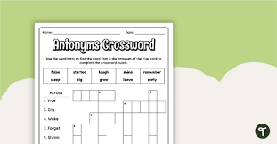 antonyms voary crossword puzzle
