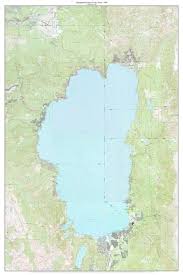 Lake Tahoe Area 1895 Custom Usgs Old Topo Map California