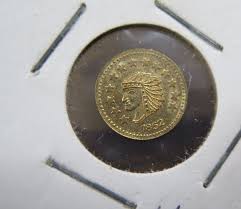 1852 indian head california gold 1 2