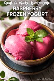 raspberry frozen yogurt just a little