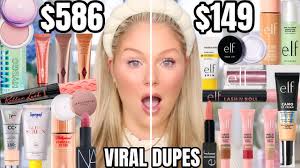 testing viral elf makeup dupes vs