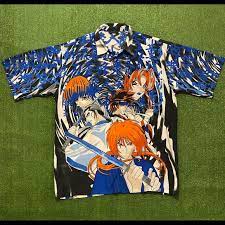 Mens vintage dragonball z anime rare button down goku shirt all over print med. Shirts Anime Japanese Fighting Button Down Zam Shirt Poshmark