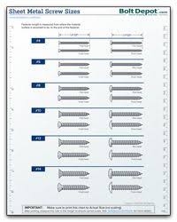 Sheet Metal Screw Size Chart Specifications Charts Best
