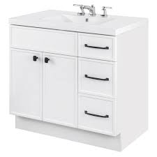 white single sink bathroom vanity