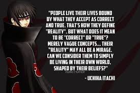 Zu hoffen, ist nichts anderes als aufzugeben. Naruto Philosophy One Of Those Quotes I Like Especially Itachi Quotes Itachi Naruto Quotes