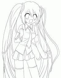Enjoy our free anime coloring book in your free time! Miku Hatsune Coloring Pages Coloring Home