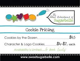 Printable Cookie Pricing Chart And What To Charge For