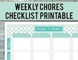 Chore Chart Printable Editable Pdf Kids Weekly Reward