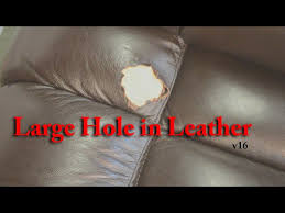 large hole in leather v16 you