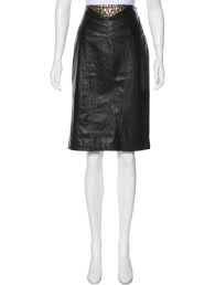 Tamara Mellon Leather Studded Skirt Clothing Wtq21830