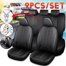 9 Pcs Pu Leather Car Seat Cover