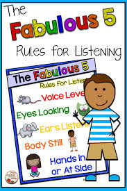 Listening Rules Chart Listening Rules Good Listening