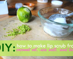 lip scrub from coconut lime and sea salt