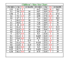 Shoe Size Chart Shoe Size Chart Kids Kids Outfits Shoe