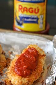 Place the breaded chicken on a lined baking sheet. Easy Baked Chicken Parmesan Recipe Video Lil Luna
