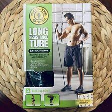 Golds Gym Long Resistance Tube With Exercise Chart Extra
