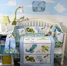 dinosaur baby crib set up