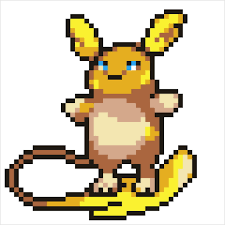 Pixel art Pokémon : Raichu d'Alola