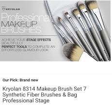 kryolan makeup brush set x 7 beauty