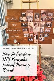 diy keepsake funeral memory board