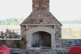 outdoor stone fireplace kits rustic