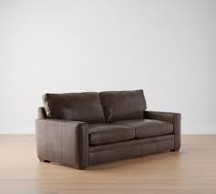pearce square arm leather sofa