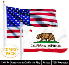 Nylon california state flags are the highest quality 200 denier nylon california state flags that are all screen dyed with a strong canvas header and brass grommets. G128 Wholesale Lot 3 X 5 Usa American California State Flag Republic Ca Usa Flag Walmart Com Walmart Com