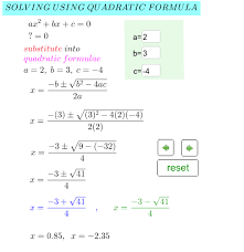 Quadratic Formulae To Solve For X