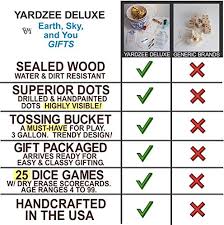 6 Giant Dice Tossing Bucket Scorecards 25 Dice Games Including Giant Yahtzee Farkle Yardzee Deluxe Is An Instant Party All Ages Groups Wedding