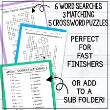 element crossword puzzles