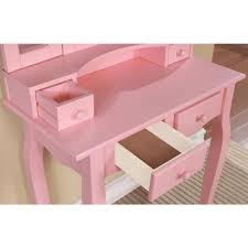 furniture of america ziegler 2 piece pink double deck vanity set