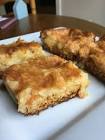 almond butter cake with buttercrunch glaze