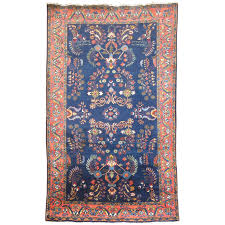 navy blue antique persian sarouk rug