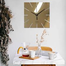 Acrylic Glass Wall Clock Mirror And
