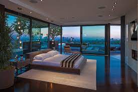 Glass Walled Bedroom Interior Design