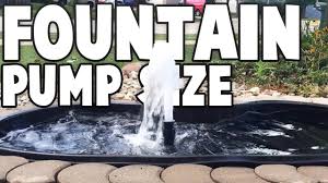 Fountain Pump Size Matters