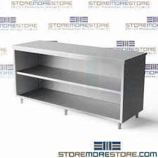 Use steel wool to remove the accumulated grime and old scrape the old finish off the kitchen cabinets with the putty knife. Stainless Open Cabinet Drawers Work Bench Backsplash 72 Long 24 Deep Co2472