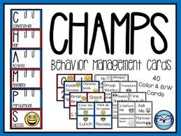 Champs Classroom Management Posters Emoji Theme