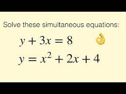 Simultaneous Equations With Quadratics