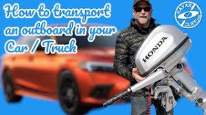 an outboard motor in your car or truck
