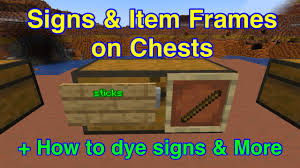 signs on chests in minecraft