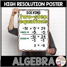 Algebra Poster Solving Two Step