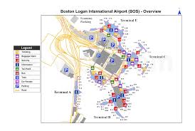 boston logan airport map bos airport