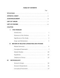 An apa format content page s_hould follow all general rules for formatting as well. Presenting Tables In A Dissertation
