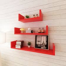 U Shaped Floating Wall Display Shelves