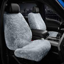 Sheepskin 1st Row Silver Seat Cover