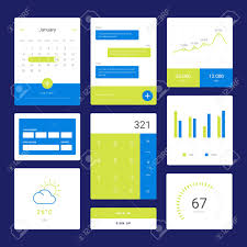 Flat Graph And Chart Vector Set Colorful Modern Bar And Pie