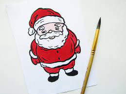 Как нарисовать Деда Мороза или Санта Клауса гуашью