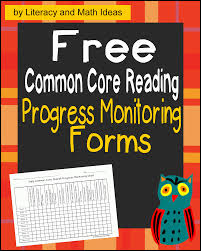 Literacy Math Ideas Free Common Core Reading Progress