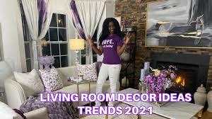 decorate a glam purple living room